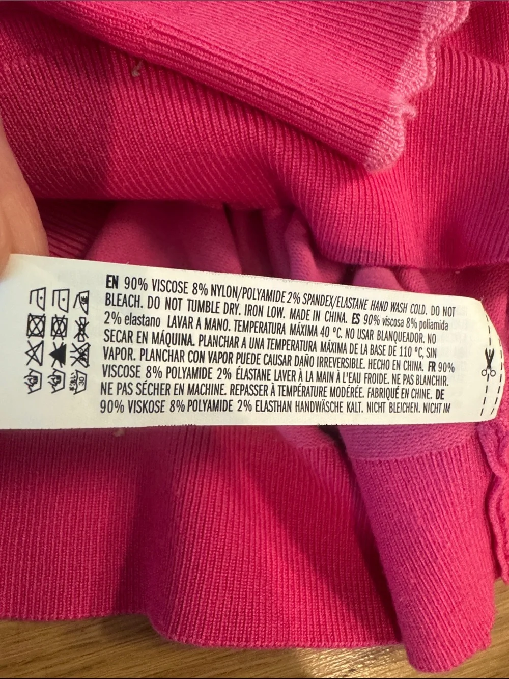 English Factory Pink Scalloped Collar Button Pullover - Picture 3 of 5